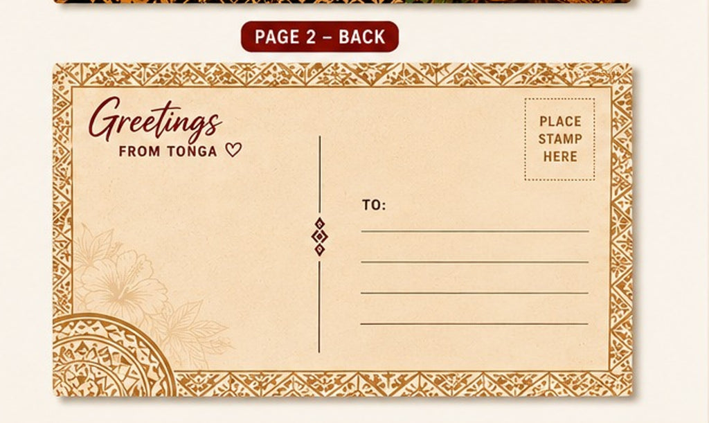 Tonga Printable Postcard | Polynesian Island Digital Download