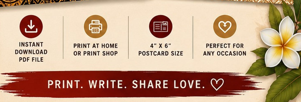 Tonga Printable Postcard | Polynesian Island Digital Download