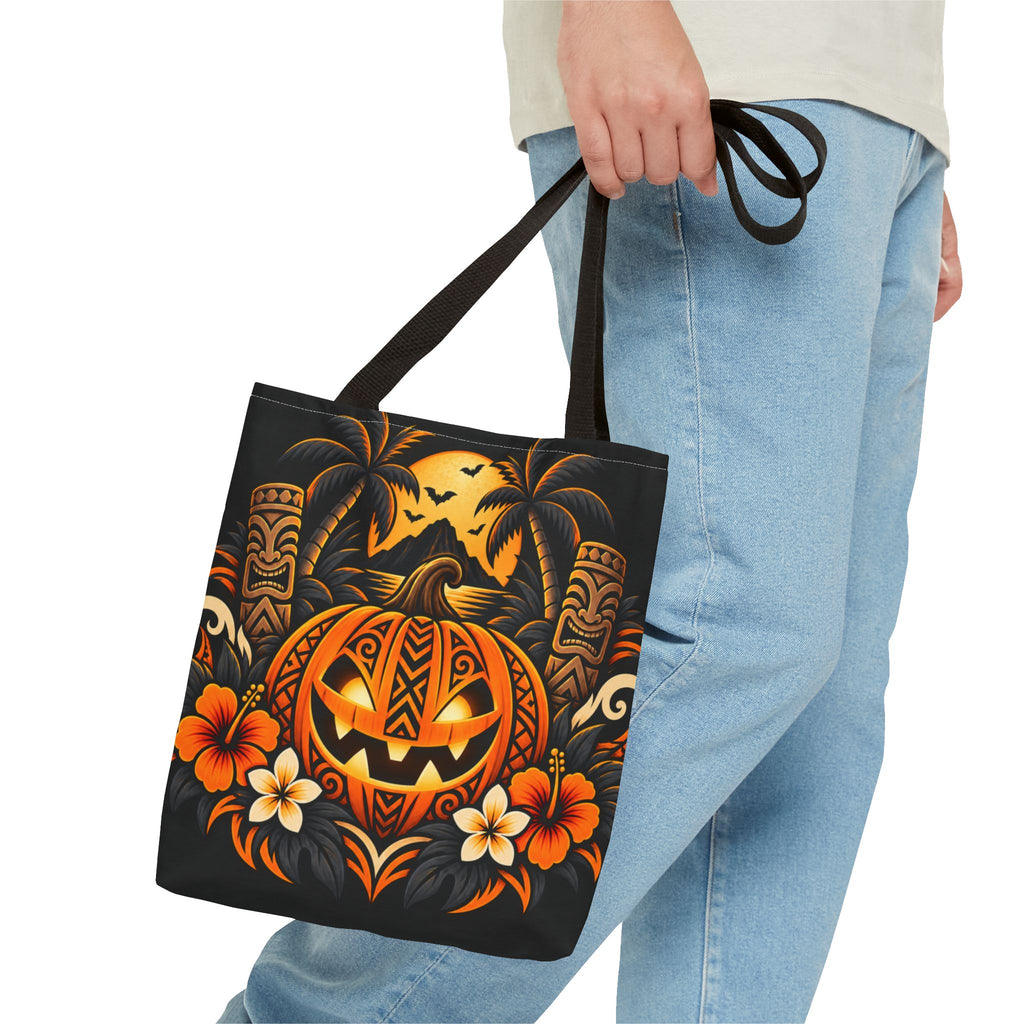 Polynesian Pumpkin Halloween Tote Bag