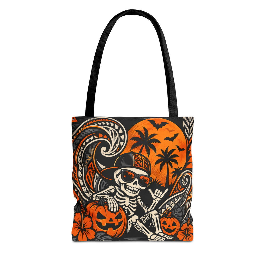 Moonlit Tribal Skeleton Halloween Tote Bag