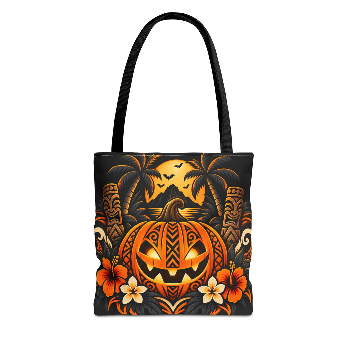 Polynesian Pumpkin Halloween Tote Bag