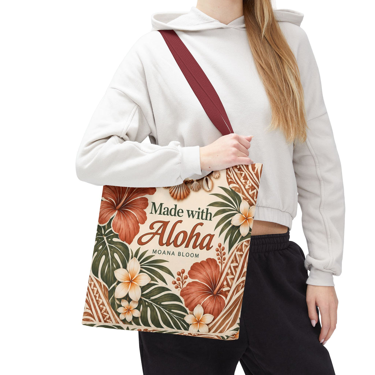 Terracotta Hibiscus Tote Bag