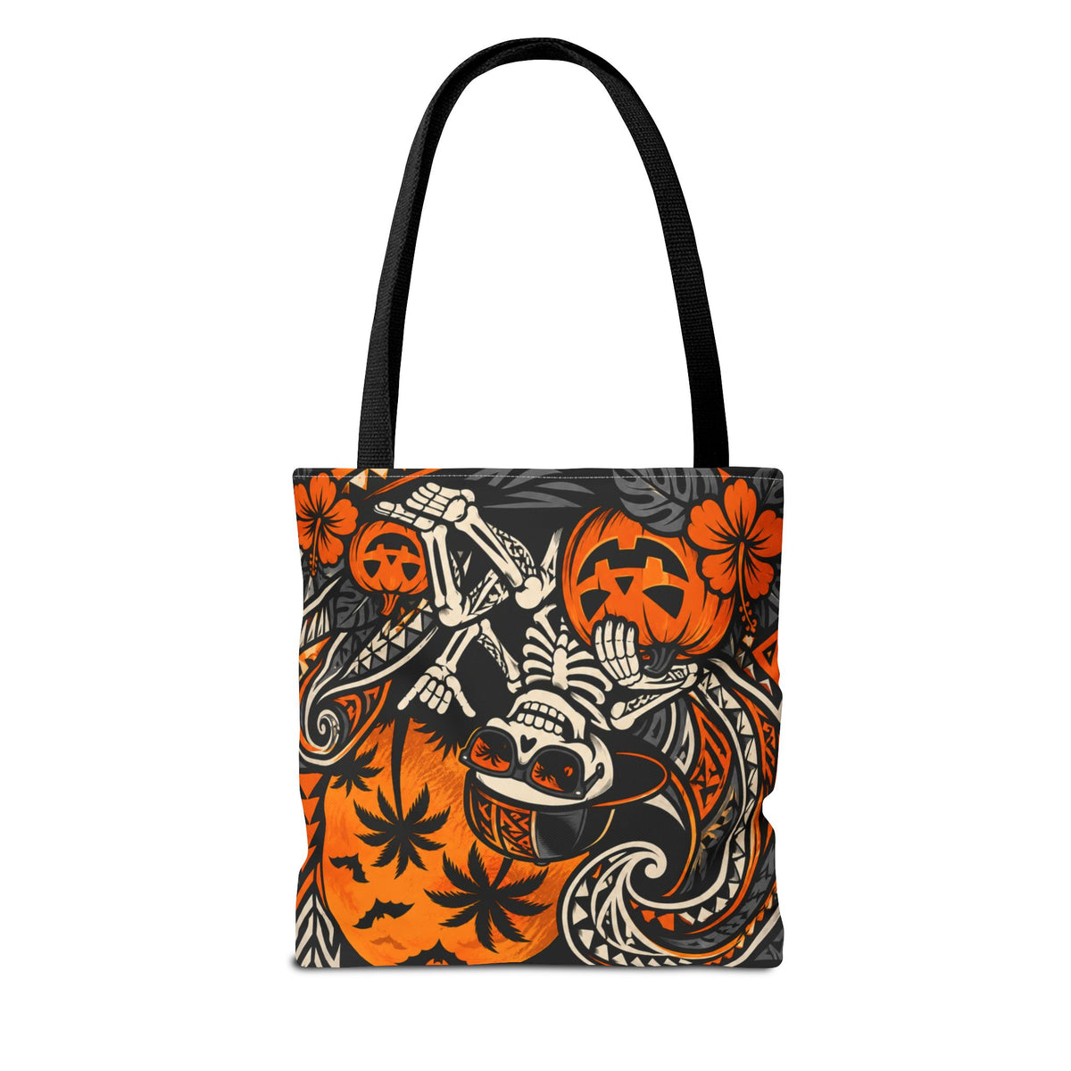 Moonlit Tribal Skeleton Halloween Tote Bag