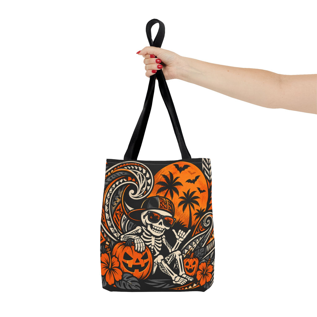 Moonlit Tribal Skeleton Halloween Tote Bag