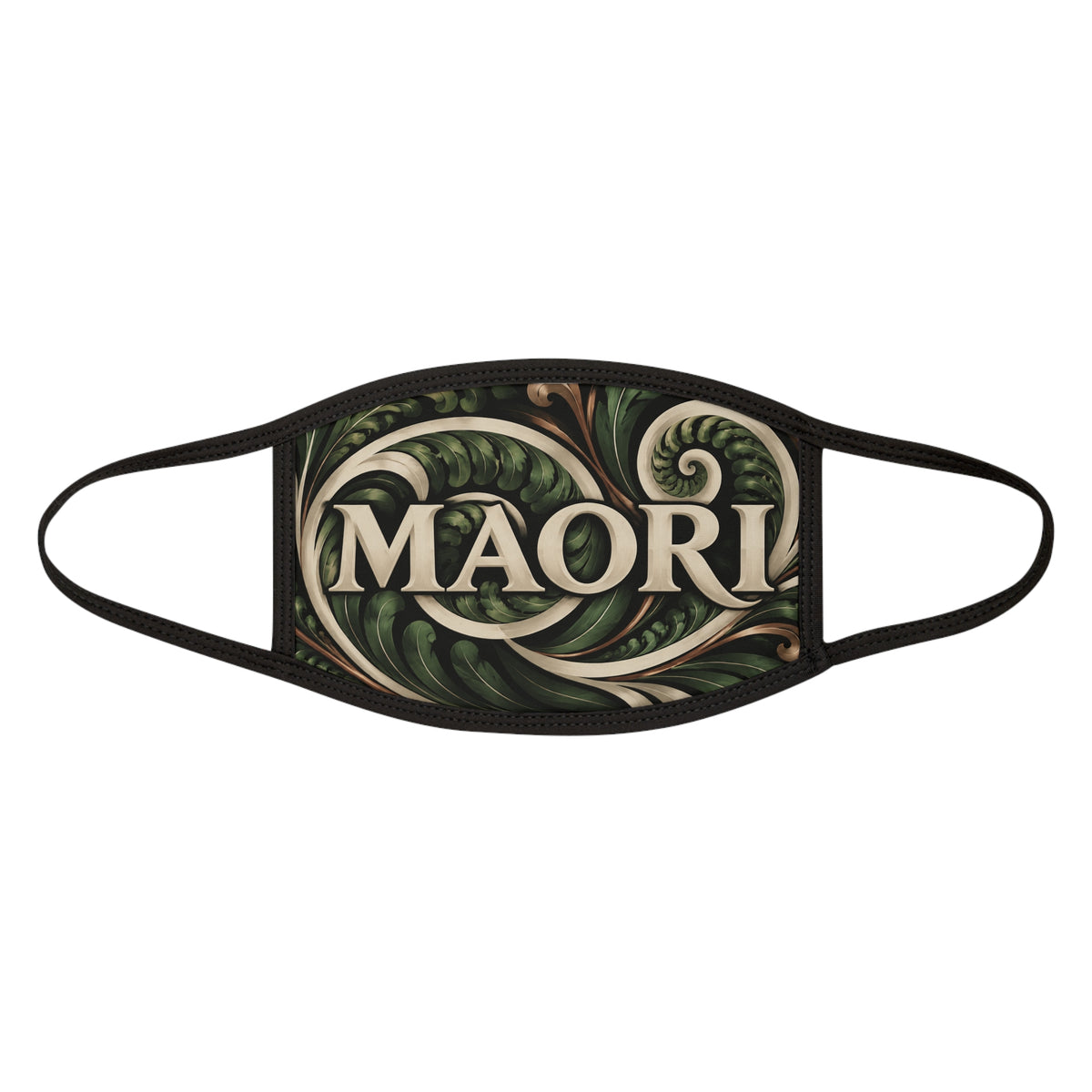 Maori Swirl Face Mask — Tribal Koru Design