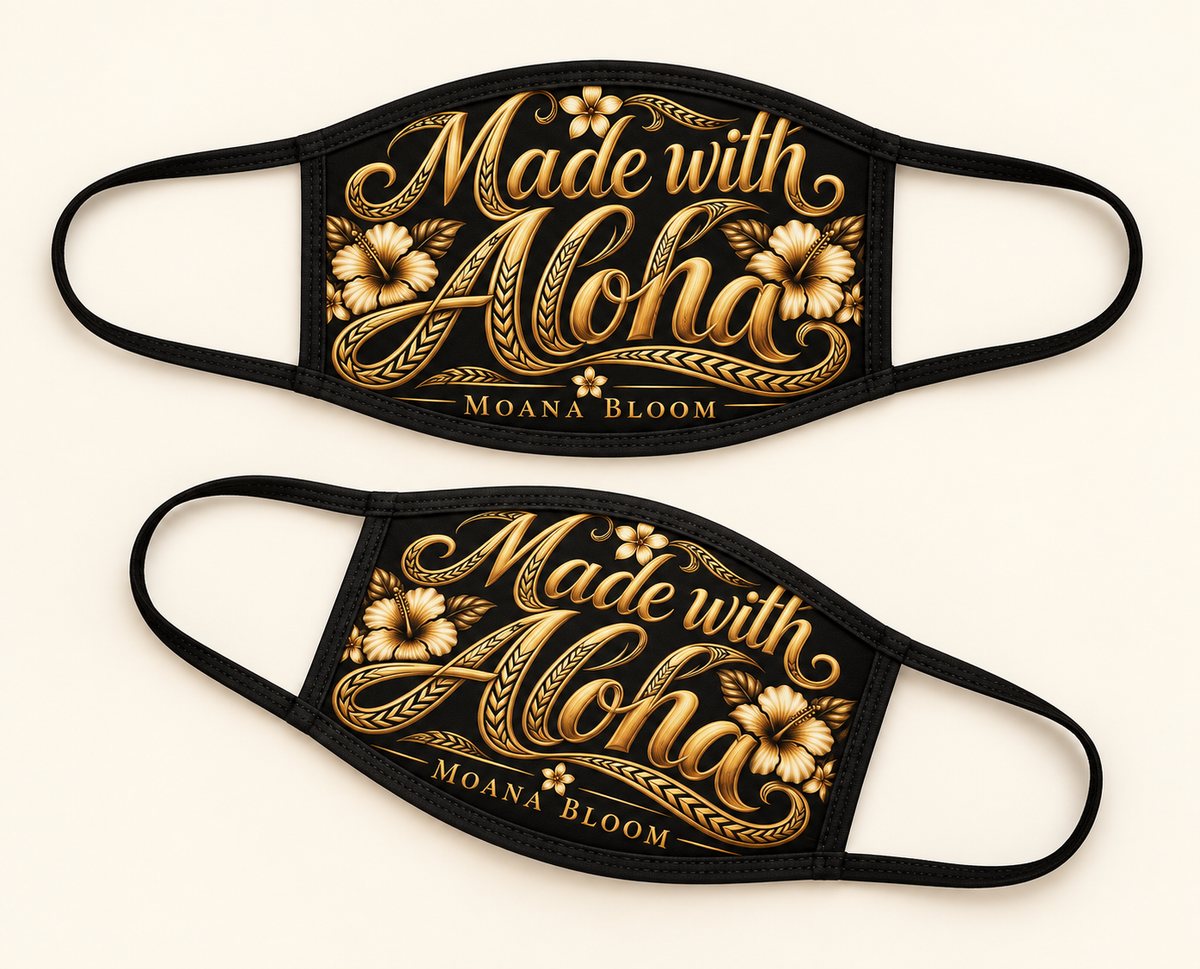 Made with Aloha Face Mask — Hawaiian Floral Protective Mask