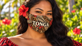 Tonga Floral Face Mask — Polynesian Leaf Pattern Protective Mask