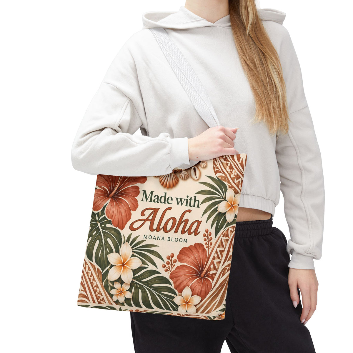 Terracotta Hibiscus Tote Bag
