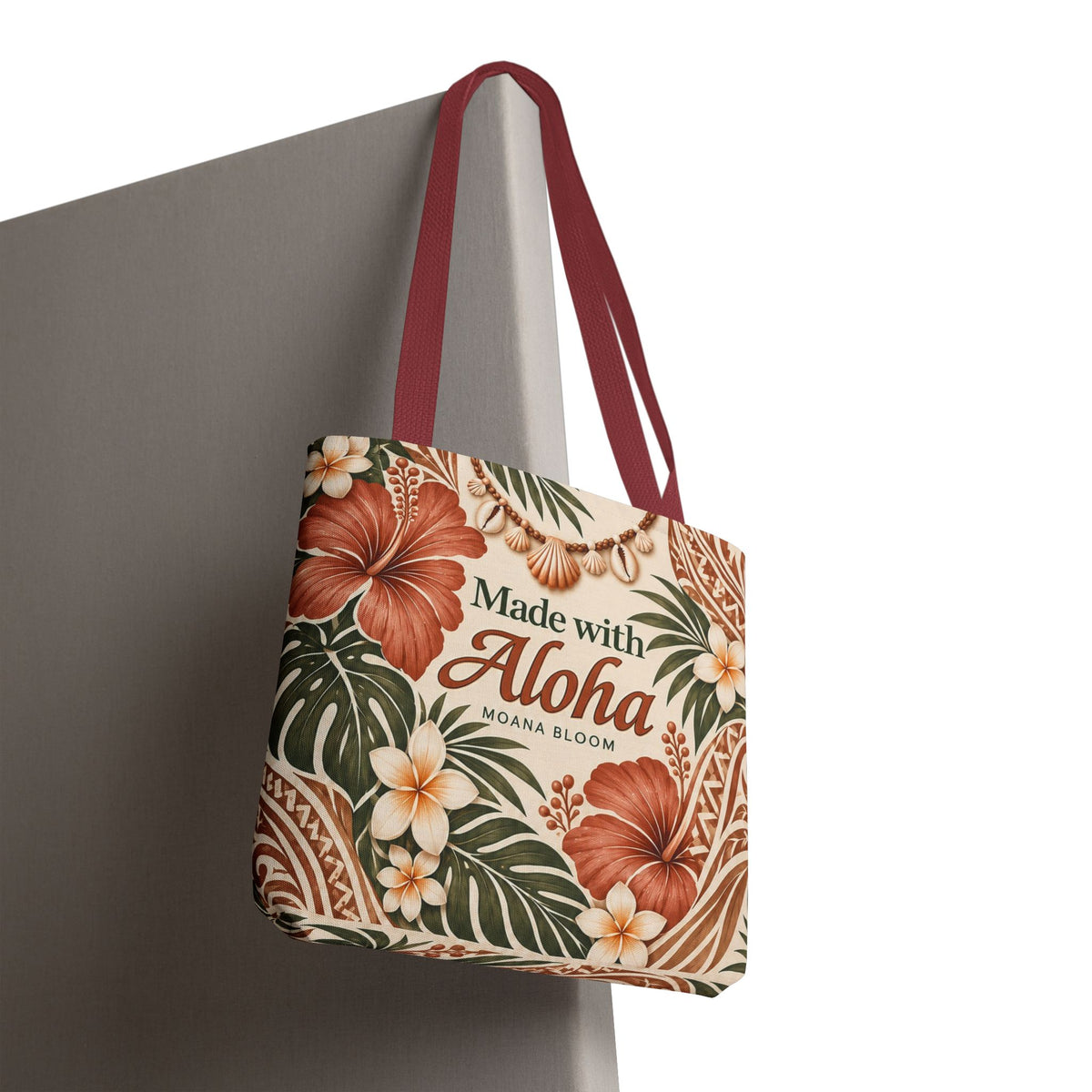 Terracotta Hibiscus Tote Bag