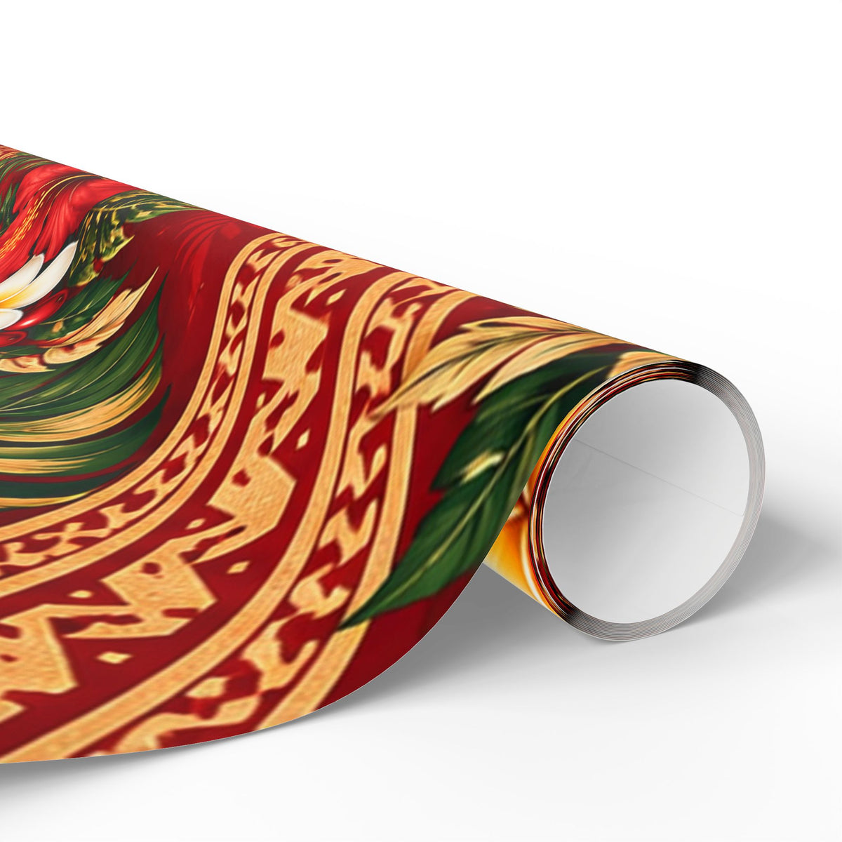 Classic Red Poinsettia Wrapping Paper Roll — Festive Holiday Gift Wrap