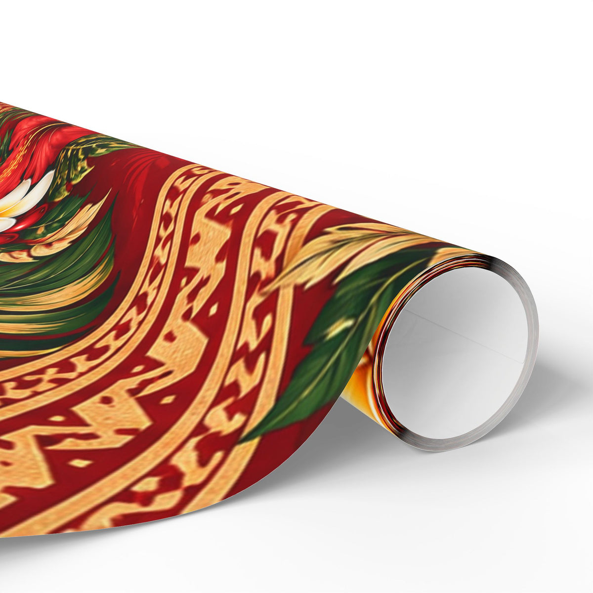 Classic Red Poinsettia Wrapping Paper Roll — Festive Holiday Gift Wrap