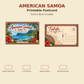 American Samoa Printable Postcard | Polynesian Island Digital Download