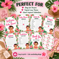 Baby Girl Shower Invitation | Printable Pink Hawaiian Baby Shower Invite | Digital Download