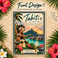 Tahiti Printable Postcard | French Polynesia Digital Download