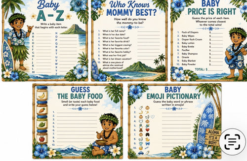 Boy Baby Shower Invitation | Printable Blue Baby Shower Invite | Digital Download